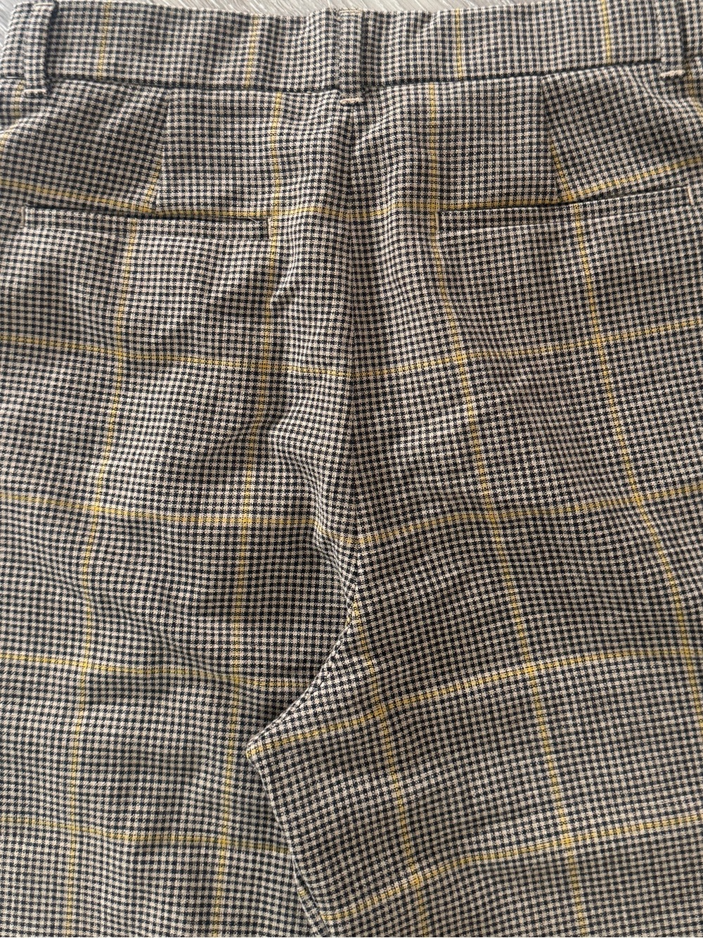 Little Moon Plaid Ankle Cropped Trousers in Brown and Tan - Picture 5 of 13